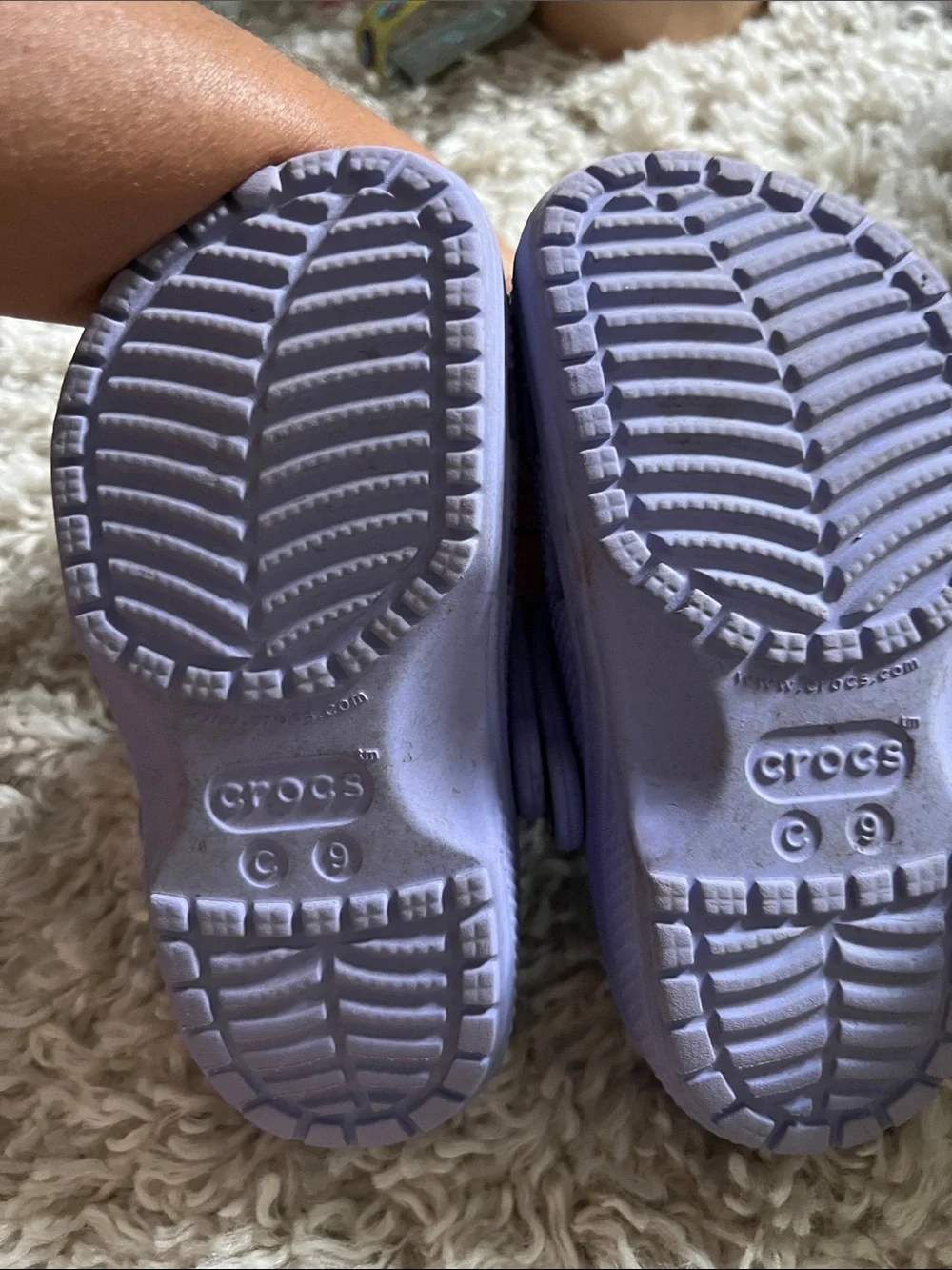 CROCS Kids Lavender Classic Clogs with Character Charms